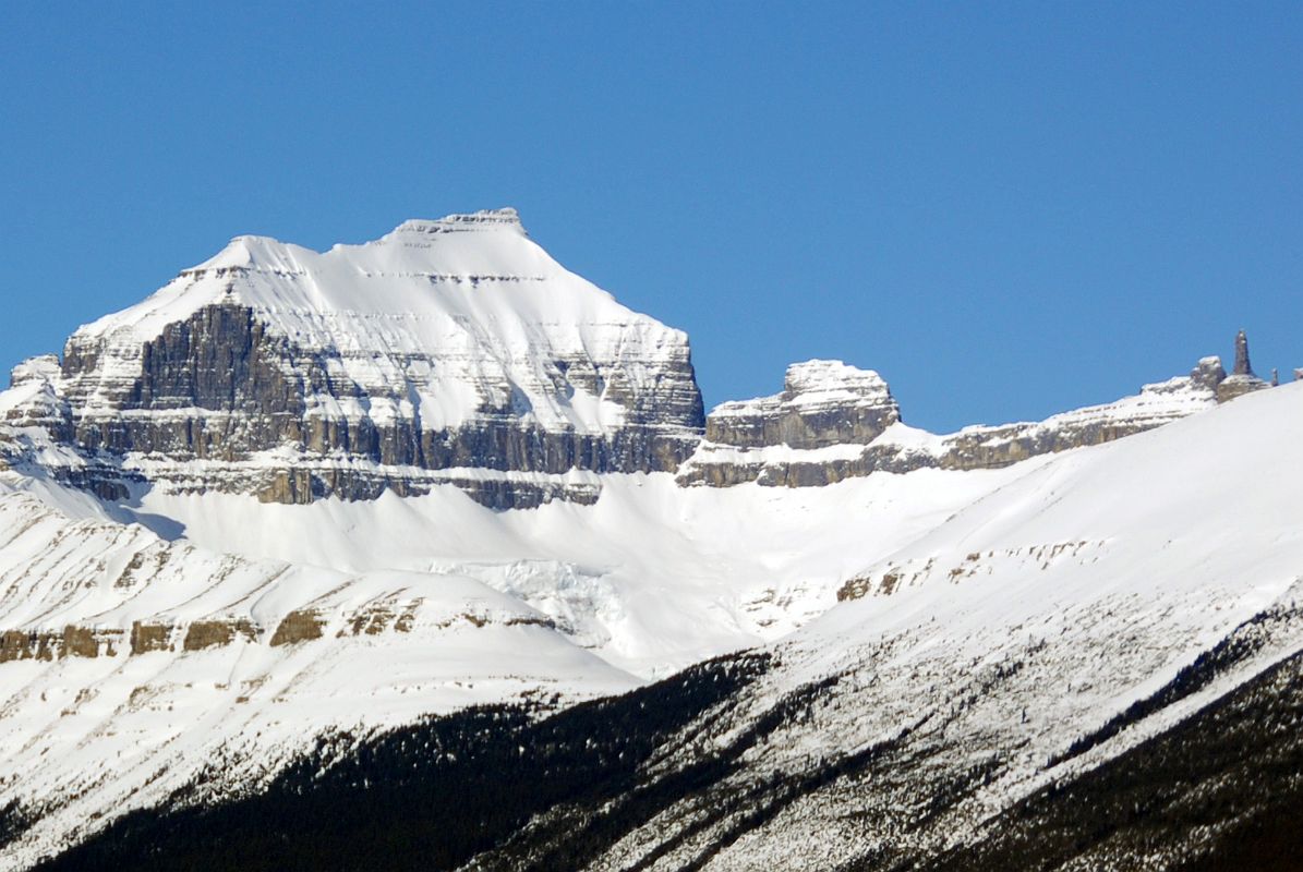 38 Mount Saskatchewan and Cleopatra-s Needle From Near Graveyard Flats On Icefields Parkway
